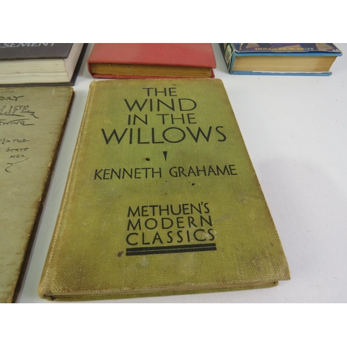 303 - Assortment of vintage fiction books to include Wind in the Willows, The story of a short life, The F... 