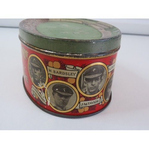 281 - Rare 1926 Thornes Toffee Commemorative Ashes Cricket tin in good condition.