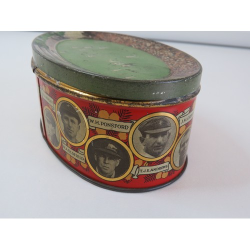 281 - Rare 1926 Thornes Toffee Commemorative Ashes Cricket tin in good condition.