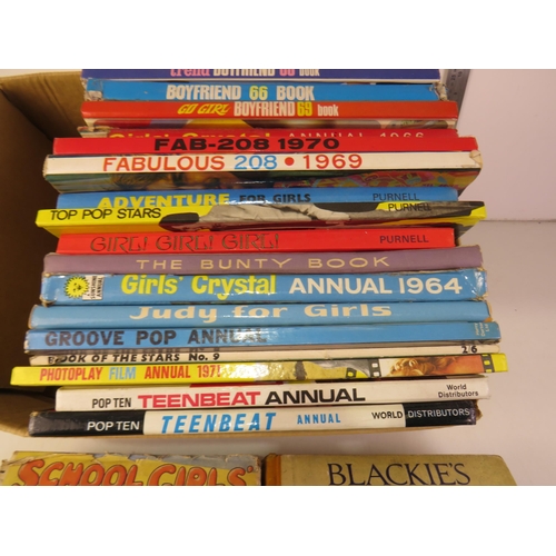 315 - 20 Girl Annuals to include Teen Beat, Fabulous, Trend, Pop Stars, School Girl Stories, 