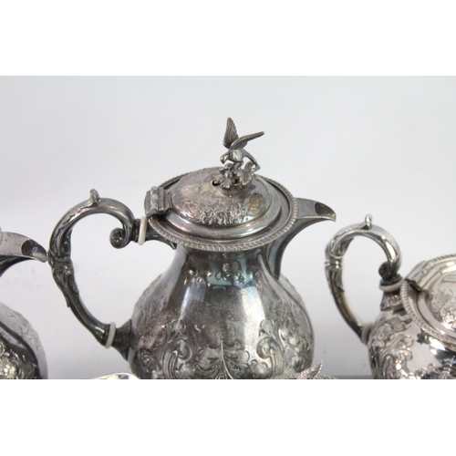 479 - Vintage Silver Plate Ware Inc Victorian Style Teapot Tea Service 3800G