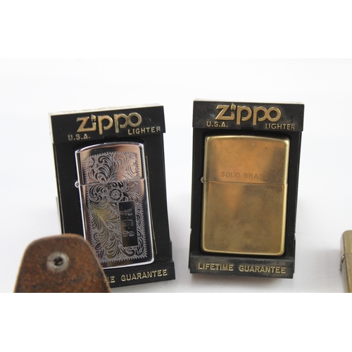 494 - Zippo Pocket Lighter Tobacciana Collectables Inc Brass Boxed Marlboro X 10