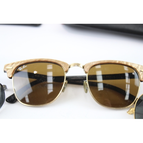 501 - Collection Of Designer Rayban Sunglasses Inc Cased  X 5