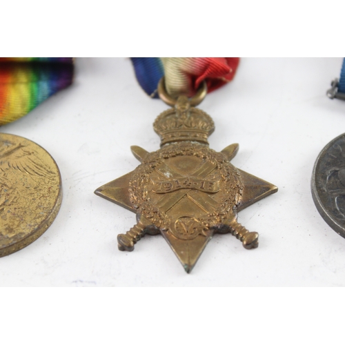 549 - WWI 1914-15 Star Medal Trio 06686 Pte A Woodroffe Aoc