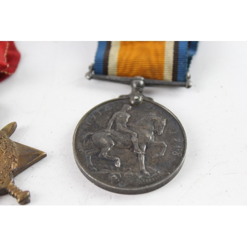 549 - WWI 1914-15 Star Medal Trio 06686 Pte A Woodroffe Aoc