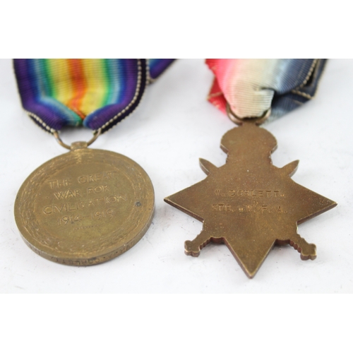 555 - WWI 1914-15 Star & Victory Medal, Star W Corlett Std Mfa, Victory Dvr A Corlett