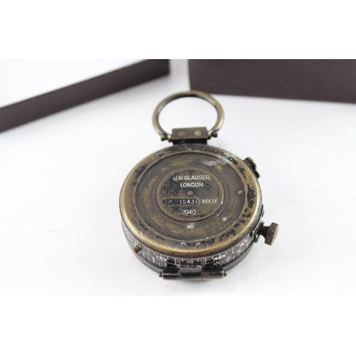 556 - WW2 1940 Dated Mk Ix Military Compass Jm Glauser London