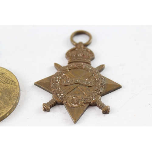 562 - WWI 1914-15 Star & Victory Medal M2-102745 Pte L Hughes Asc