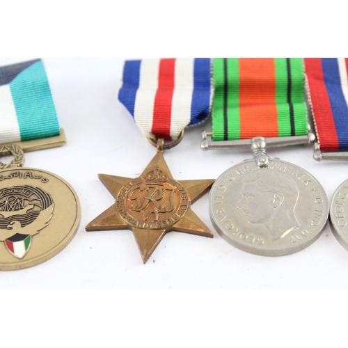 568 - Mounted Medal Groups WWII & Liberation Of Kuwait X 2