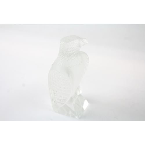 581 - Lalique Liberty Eagle Art Glass Signed - damage to the beak.