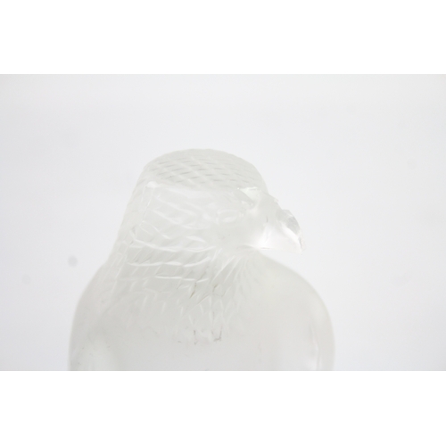 581 - Lalique Liberty Eagle Art Glass Signed - damage to the beak.