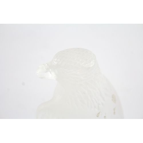 581 - Lalique Liberty Eagle Art Glass Signed - damage to the beak.