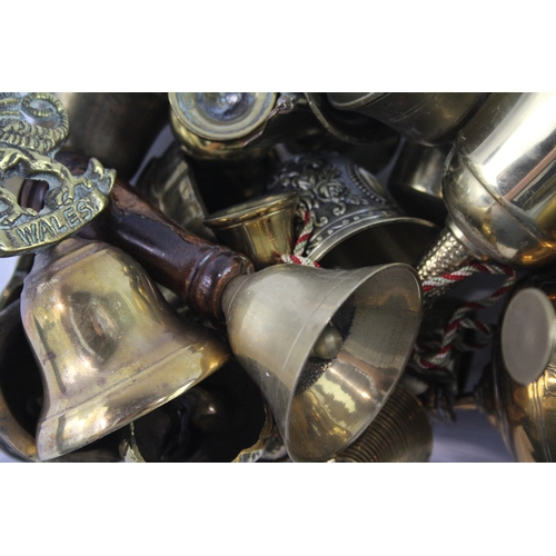 603 - Collection Of Brass Bells to include desk bells and hand bells.