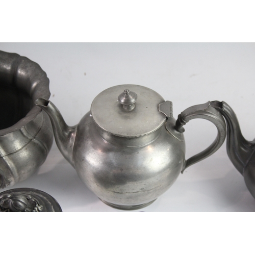 607 - Teapots Of Various Styles And Sizes Inc Melon Shaped, Floral Detail…