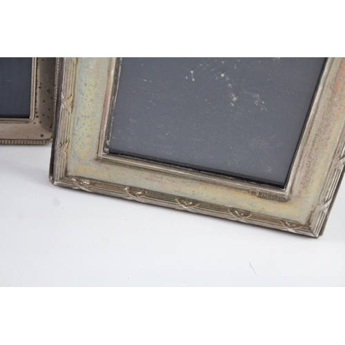 619 - 3 X Vintage Hallmarked .925 Sterling Silver Photograph Frames (490G)