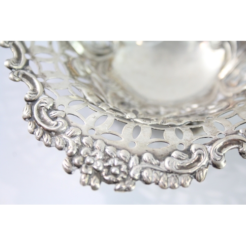 623 - Victorian Hallmarked .925 Sterling Silver Bon Bon / Trinket Dish (57G)