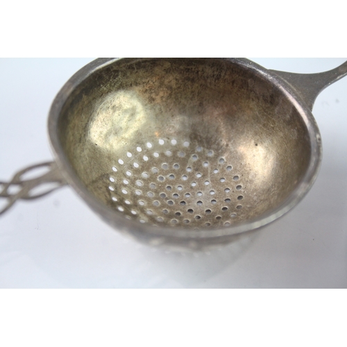 633 - Vintage Hallmarked .925 Sterling Silver Strainer W/ Bowl (63G)