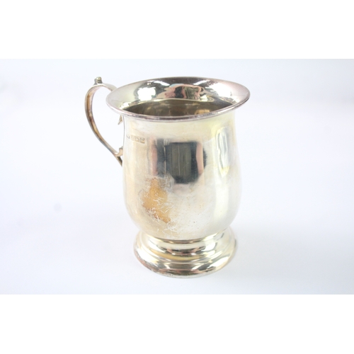 638 - Vintage Hallmarked .925 Sterling Silver Plain Christening Cup (89G)