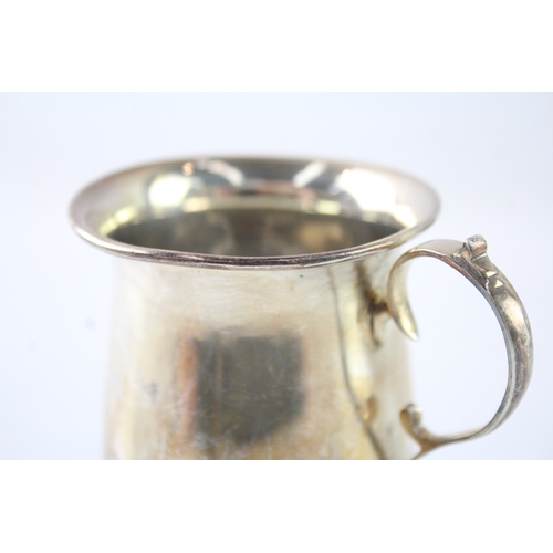 638 - Vintage Hallmarked .925 Sterling Silver Plain Christening Cup (89G)