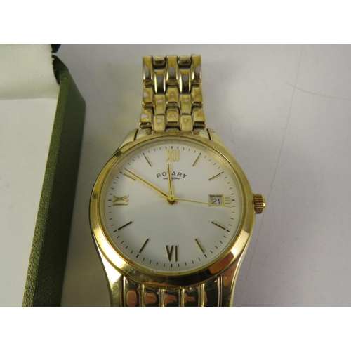 188 - Mens working Rotary automatic watch with box.