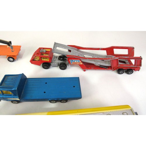 268 - Diecast toys includes Matchbox, trucks, Car Transporters etc