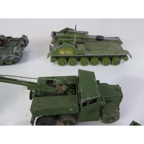 271 - Vintage military diecast to include Dinky, Minic Toys etc.