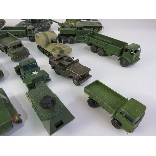 271 - Vintage military diecast to include Dinky, Minic Toys etc.