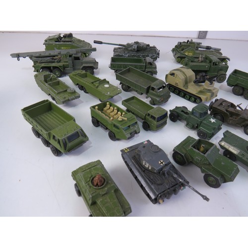 271 - Vintage military diecast to include Dinky, Minic Toys etc.