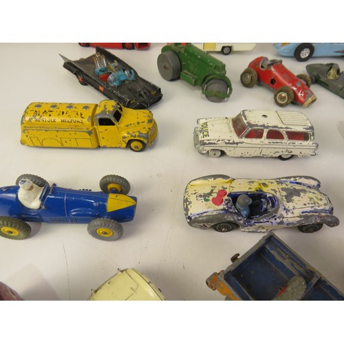 274 - Vintage playworn diecast includes Dinky and Corgi.