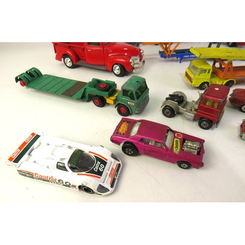 279 - Playworn diecast includes Matchbox transporters