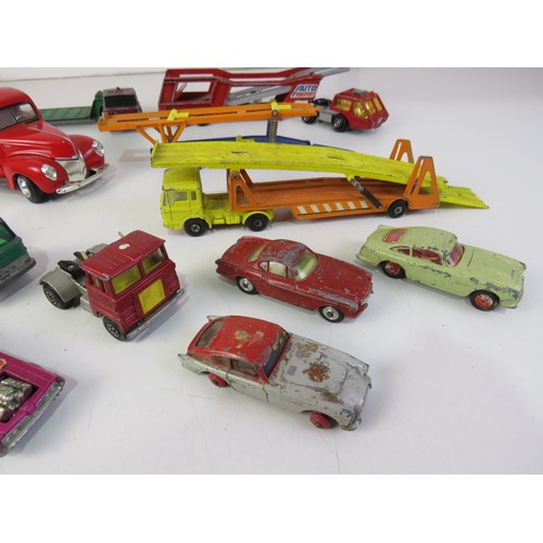 279 - Playworn diecast includes Matchbox transporters