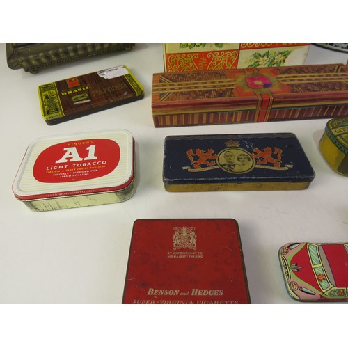 280 - Selection of vintage tins.