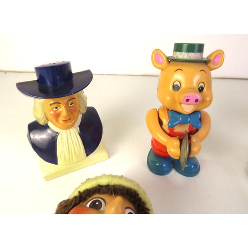 293 - Vintage toys & collectables includes Clockwork toys, Quaker Oats plastic sugar shaker, Bill & Ben do... 