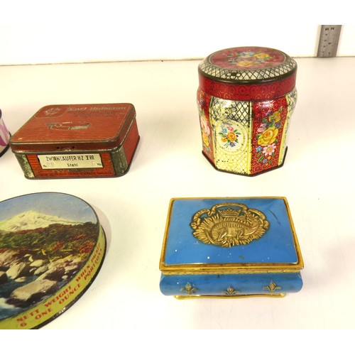 296 - Selection of vintage tins.