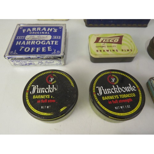 299 - Selection of vintage tins.