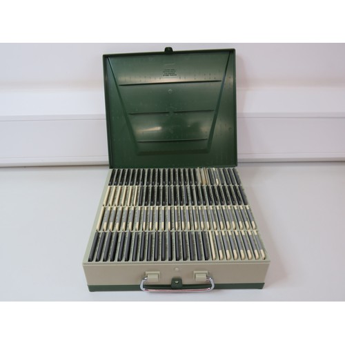 285 - Vintage Paterson slide storage case full of 35mm slides.