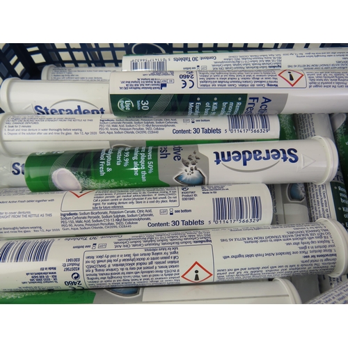 372 - Approximately 40 tubes of thirty active fresh steradent tabs, sell by 10/2026