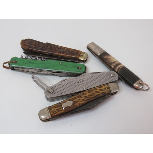 506 - Assorted Pocket Knives Inc Vintage, Horn, Etc Joblot