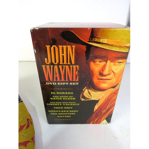 387 - Indian shoes John wayne DVDs