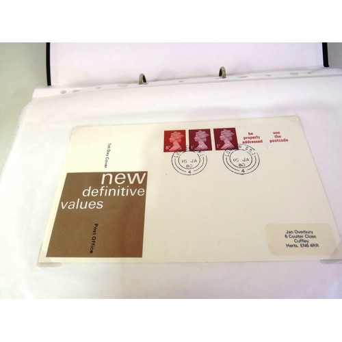 56 - Three black files of first day covers