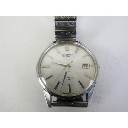 611 - Vintage Seiko Stainless Steel Watch Automatic Working