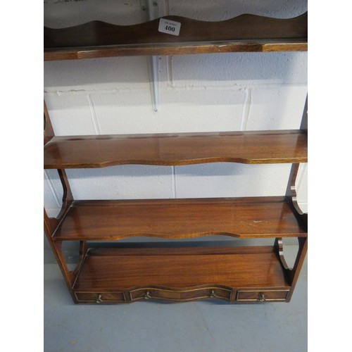 400 - Vintage bevan funnel reproduction wall shelf unit