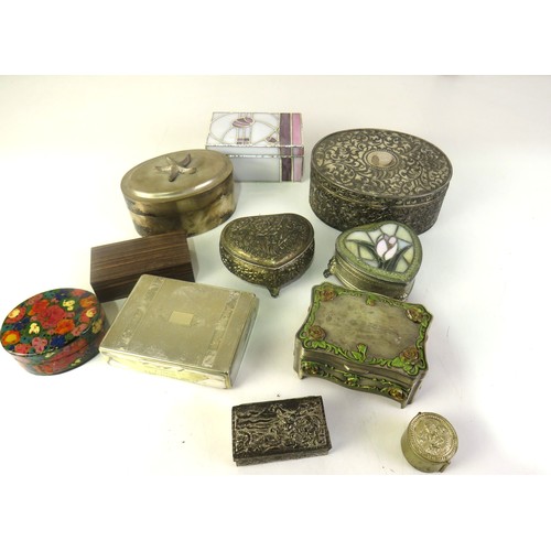 265 - Vintage trinket and Jewellery boxes.