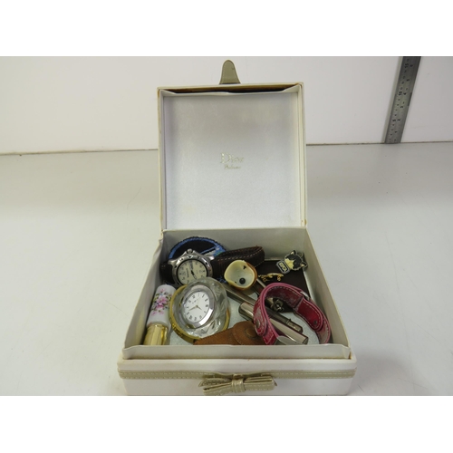 115 - Dior box with watches, jewellery & trinkets.