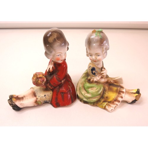 72 - A pair of early Antique Goebel Bookend figurines.