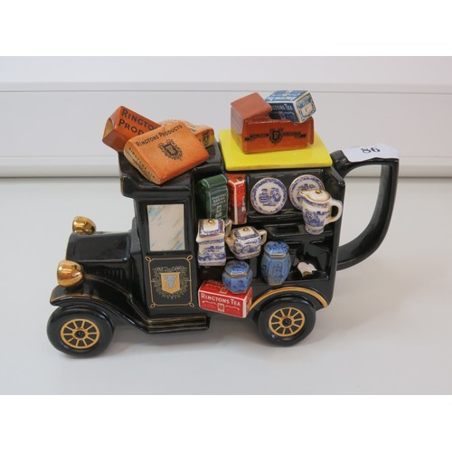 86 - Vintage Paul Cardew large Ringtons Delivery van teapot.