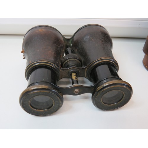 93 - Six pairs of vintage & Antique binoculars to include - Antique C.P Goerz Germany, Deraisme Paris, WW... 