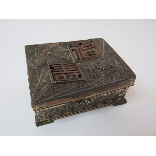 95 - Six vintage & antique trinket boxes includes Art Deco, Mother of Pearl and Oriental.