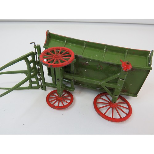 277 - Vintage Britains lead toys to include Huntsman on horse,  horses, cart etc.