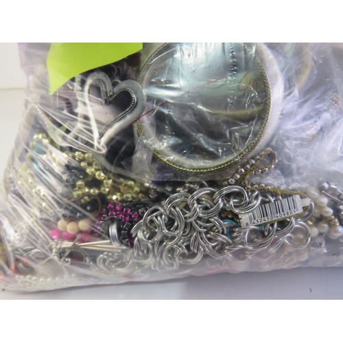 156 - 8kg mixed unsorted jewellery